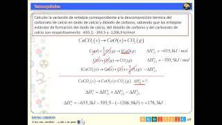 014Problemas Termoquímica Determinación entalpía de reacción a partir de entalpías de formación [upl. by Laet]