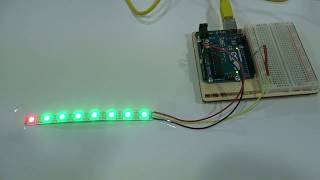 Programar una tira de LEDs RGB direccionable con Arduino [upl. by Neelloc283]