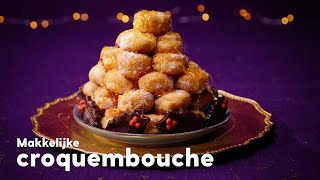 Makkelijke croquembouche soesjestoren maken  Kerstrecepten  Allerhande [upl. by Nevada]