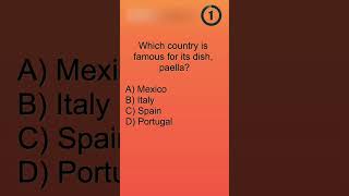 Which country is famous for its dish paella shorts quiz food [upl. by Navanod741]