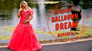 Marabella Ballgown Princess in an apricot ballgown slow motion [upl. by Otsugua65]