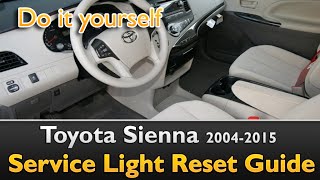 Toyota Sienna Oil Life Service Light Reset [upl. by Novla589]