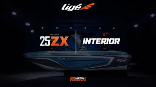 25ZX Interior  2023 Tige Boats Virtual Experience [upl. by Werby]