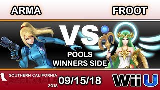 SCR 2018  Arma Zero Suit Samus Vs Froot Palutena Pools  Smash 4 [upl. by Gromme]