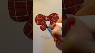 Un fiocchetto modesto disegno tutorial comedisegnare fiocco arte natale coloring art asmr [upl. by Alegnatal]