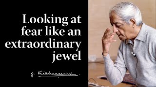 Looking at fear like an extraordinary jewel  Krishnamurti [upl. by Nitsew257]