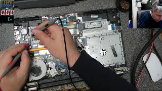 Hp 250 g6 laptop no power not charging motherboard repair [upl. by Anelas]