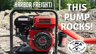 Harbor Freight Predator 2 In 212Cc Gasoline Engine Semi Trash Water Pump 158 Gpm Review [upl. by Aldarcy]