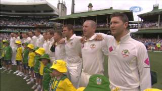 Jessica ODonoghue sings British anthem for 5th Ashes Test at SCG January 3 2014 [upl. by Areit]