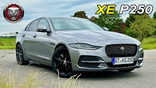 Jaguar XE P250  REVIEW on Autobahn [upl. by Yroggerg]