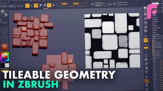 Making Tileable Geometry Maps in ZBrush [upl. by Manson868]