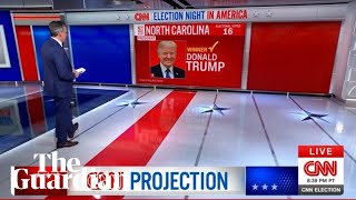 Moment CNN call Trump win for North Carolina in first major swing state [upl. by Dusen]