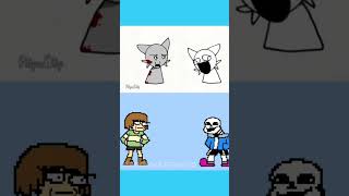 wenda and chara lamo flipaclip animation cat memes sans undertale sprunki shorts [upl. by Gareri]