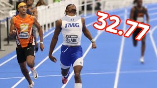 Jaylen Slade No 2 ALLTIME High School 300m Race [upl. by Malonis]