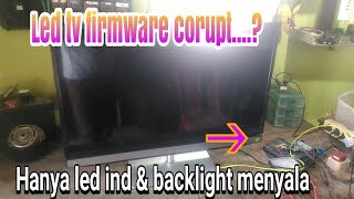 Memperbaiki Tv led toshiba 32p2300vj blank hanya led hijau nyala vlog22 [upl. by Adin]