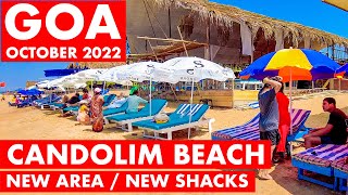 Goa  Candolim Beach  October  2022  Situation Update  New Shacks  Goa Vlog  North Goa [upl. by Aneekal]