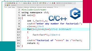 factorial program example  C Tutorial for Beginners in Hindi 33 [upl. by Akenor]