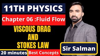 Viscous Drag amp Stokes Law  11th Class  Physics  Chapter  Viscous Drag  Lec01  Haytham Academy [upl. by Llerdnam]