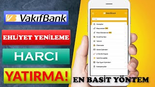 VAKIFBANK EHLİYET YENİLEME HARCI ÖDEME  EHLİYET HARCI YATIRMA [upl. by Nosyk]