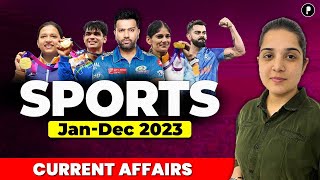 Sports Current Affairs 2023 Jan to Dec23 Updated List  Important Sports News  Parcham Classes [upl. by Farnsworth]