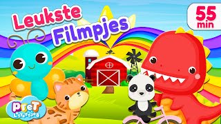 Pretlettertjes Kinderfilmpjes • Boerderijdieren Dinosaurussen Kleuren leren en meer • Nederlands [upl. by Edge]