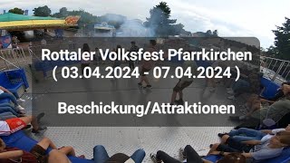 Rottaler Volksfest Pfarrkirchen  03042024  07042024   Beschickung  Attraktionen [upl. by Giddings]