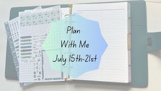 Plan With Me July 15th21st  Erin Condren Plan With Me  Weekly Overview [upl. by Adon]