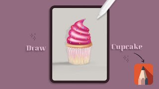 Draw a Cupcake in Sketchbook App [upl. by Nosmirc]