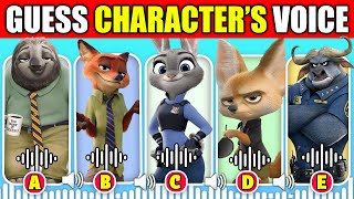 🔊 IMPOSSIBLE Guess The Voice Zootopia Movie 🔥 Judy Hopps Nick Wilde Flash Finnick Chief Bogo [upl. by Sew206]