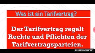 Was ist ein Tarifvertrag [upl. by Ezra]