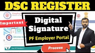 🔴How to register DSC digital signature on EPF employer portal and Approve KYC HINDI [upl. by Aiksas]