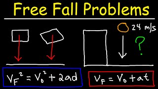 Free Fall Physics Problems  Acceleration Due To Gravity [upl. by Sang]