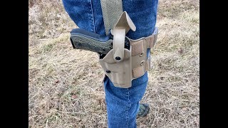 Beretta 92 Safariland SLS Tactical Leg Holster Review [upl. by Aiynat723]