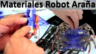 Materiales para Robot Araña o Hexapodo  Proyectos de Robotica para niños [upl. by Dasi139]