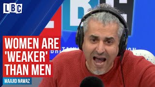 Maajid Nawaz takes down caller who thinks women are weaker than men [upl. by Hcone]