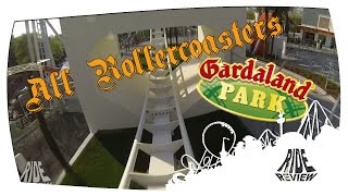 All Rollercoasters Gardaland Castelnuovo del Garda VR Italy [upl. by Ettevy]