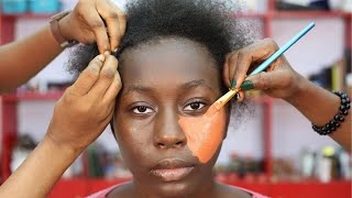 100M Views 😱 VIRAL ⬆️ BLACK BARBIE MAKEUP TRANSFORMATION 😱 HAIR AND MAKEUP TRANSFORMATION [upl. by Yzzo691]