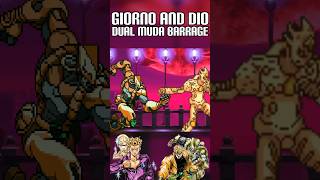 DIO and Giornos Dual MUDA Barrage in JoJo HFTF [upl. by Itoyj189]