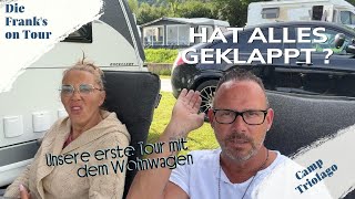 Erste Tour mit dem neuen Wohnwagen zum Campingplatz Triolago  Hobby Exellent 560 WFU [upl. by Okuy]