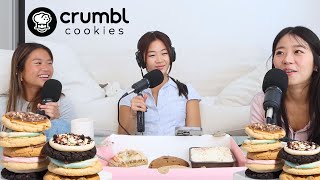 SISTER QampA WHILE TRYING ALL CRUMBL COOKIE FLAVORS [upl. by Eadnus173]