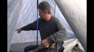 Swamp Tarp Tent with a DOOR and FLOOR KJBSS [upl. by Anilrahc]