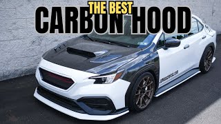 THE BEST Carbon Fiber Hood for your 22 Subaru WRX  JDMuscle V1 [upl. by Nlycaj]