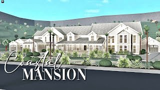 Bloxburg Coastal Farmhouse Mansion  No Transform Plus  LARGE PLOT House Build [upl. by Asit]