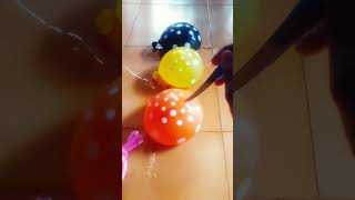 Pink Black Yellow Balloon ASMR balloon balloonart youtubeshorts [upl. by Colon]