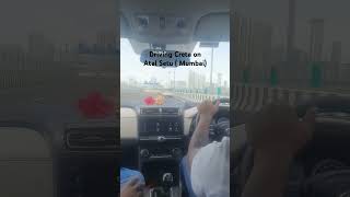 Driving Creta On Atal Setu Mumbai shorts shortvideo atalsetu atalsetubridge hyundaicreta [upl. by Enelyam]