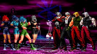 KOF Mugen Leona Heidern Team vs Rugal Bernstein Team [upl. by Mor]