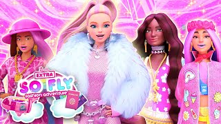 BARBIE GETS GLAMMED UP FOR FASHIONDAZE  Barbie Extra So Fly Fashion Adventure  Ep 1 [upl. by Axe]