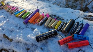 MEGA TEST 40 PETARDE  BOMBE DIFERITE  Test firecrackers  Compilation Polenboller [upl. by Dragone]