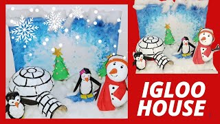 Igloo house makingigloo house modeligloo house project igloo house kaise banate haipenguin craft [upl. by Ardaed405]