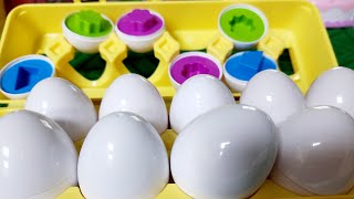 🌈 NEW BEST COLOR RECOGNITION AND FORM PAIRING EGG SHAPED TOYS [upl. by Ragde]